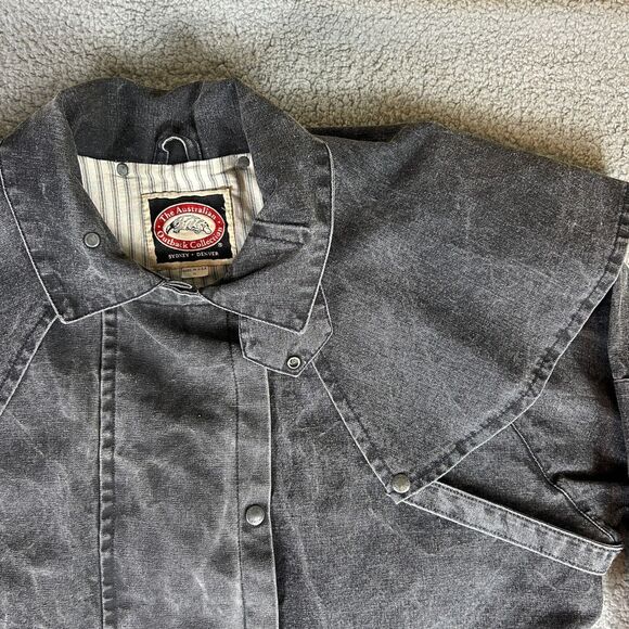 The Australian Outback Collection Western Oilcloth Duster Jacket Coat Men XL USA - Picture 3 of 13